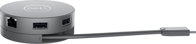 DELL 7-in-1 USB-C Travel Hub DA310. Black - ONLINE ONLY