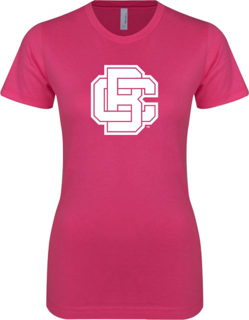 Bethune Cookman Next Level Ladies SoftStyle Junior Fitted Fuchsia Tee Primary Mark - ONLINE ONLY