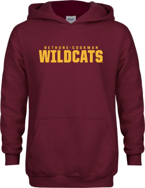 Bethune Cookman Youth Fleece Hoodie Bethune Cookman Wildcats Stacked - ONLINE ONLY