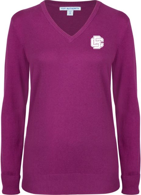 Bethune Cookman Ladies V Neck Sweater Primary Mark - ONLINE ONLY